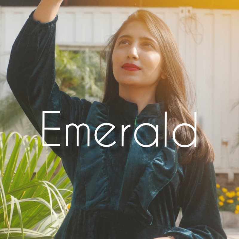 Emerald- Premium Green Velvet Dress